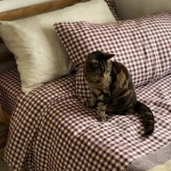 Berry Gingham Duvet Cover -Bed Linings Sales Shop 32 1