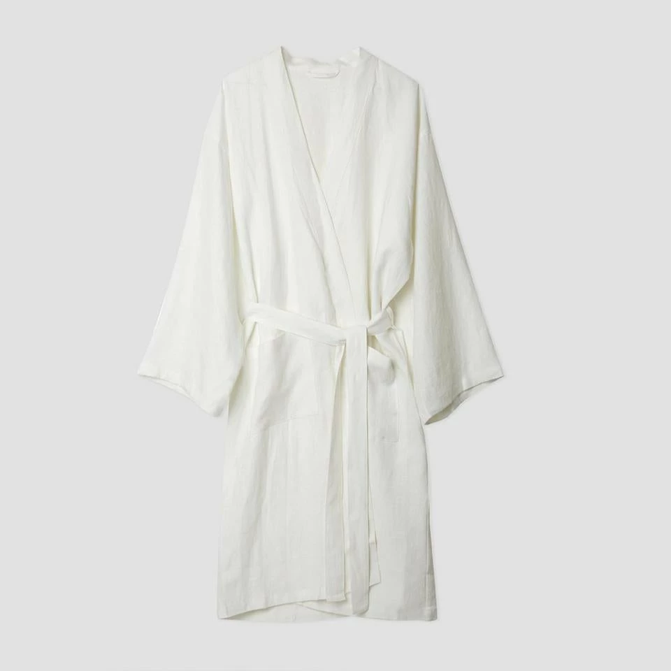 White Linen Robe 6 White Linen Robe - Image 5