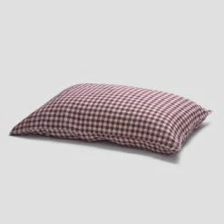 Berry Gingham Linen Sheet Set 7 Berry Gingham Linen Sheet Set -Bed Linings Sales Shop Berryginghampilowcases 1