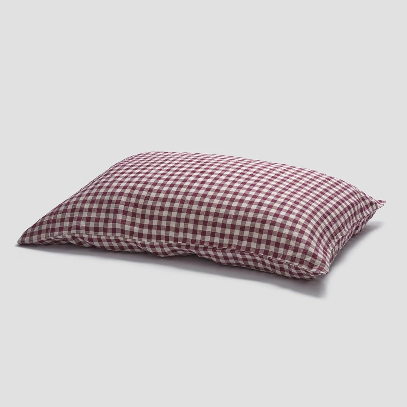Berry Gingham Linen Sheet Set 5 Berry Gingham Linen Sheet Set - Image 3
