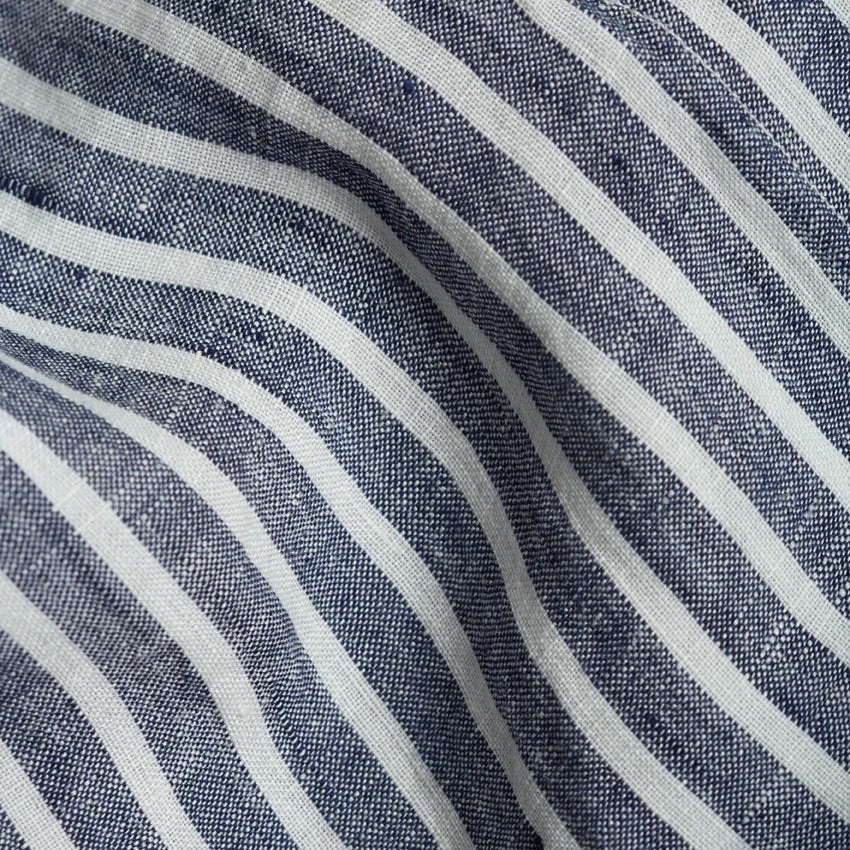 Midnight Stripe Linen Pillowcases (Pair) 4 Midnight Stripe Linen Pillowcases (Pair) - Image 2