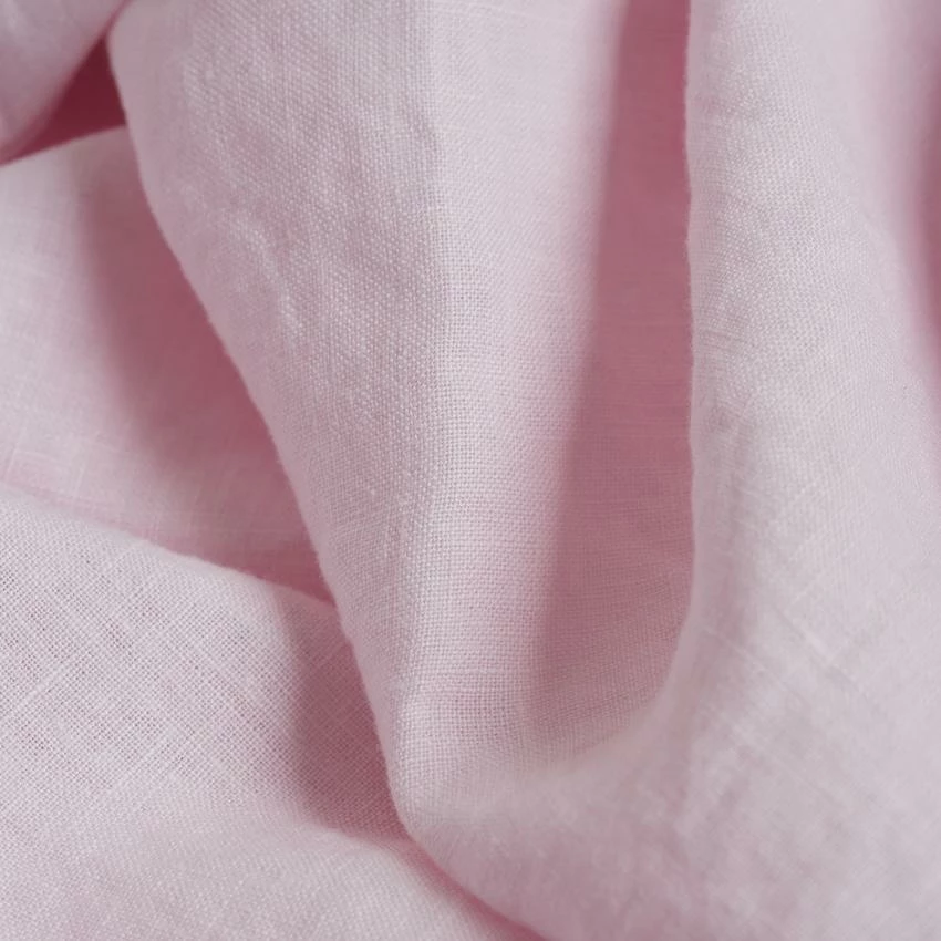 Blush Pink Linen Flat Sheet 5 Blush Pink Linen Flat Sheet - Image 3