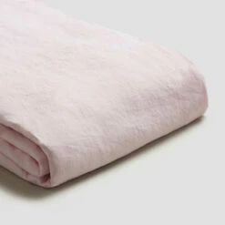 Blush Pink Linen Flat Sheet