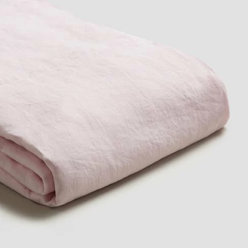 Blush Pink Linen Flat Sheet 3 Blush Pink Linen Flat Sheet