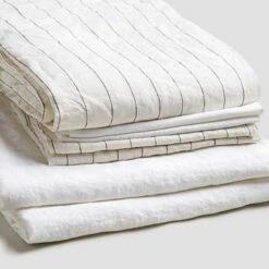 Luna Stripe Bedtime Bundle -Bed Linings Sales Shop Cream pinstripe 3a