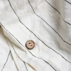 Luna Stripe Bedtime Bundle -Bed Linings Sales Shop Cream pinstripe button detail f8466b48 47c2 4e42 a53d 7db31697a4b5