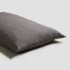 Charcoal Gray Linen Pillowcases (Pair) -Bed Linings Sales Shop Dark Grey Pillow a