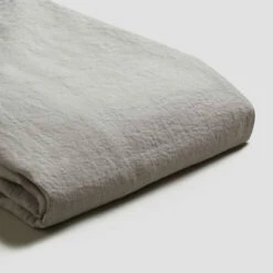Dove Gray Linen Flat Sheet