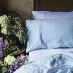 Lake Blue Linen Pillowcases (Pair) 7 Lake Blue Linen Pillowcases (Pair) -Bed Linings Sales Shop LakeBlue 10