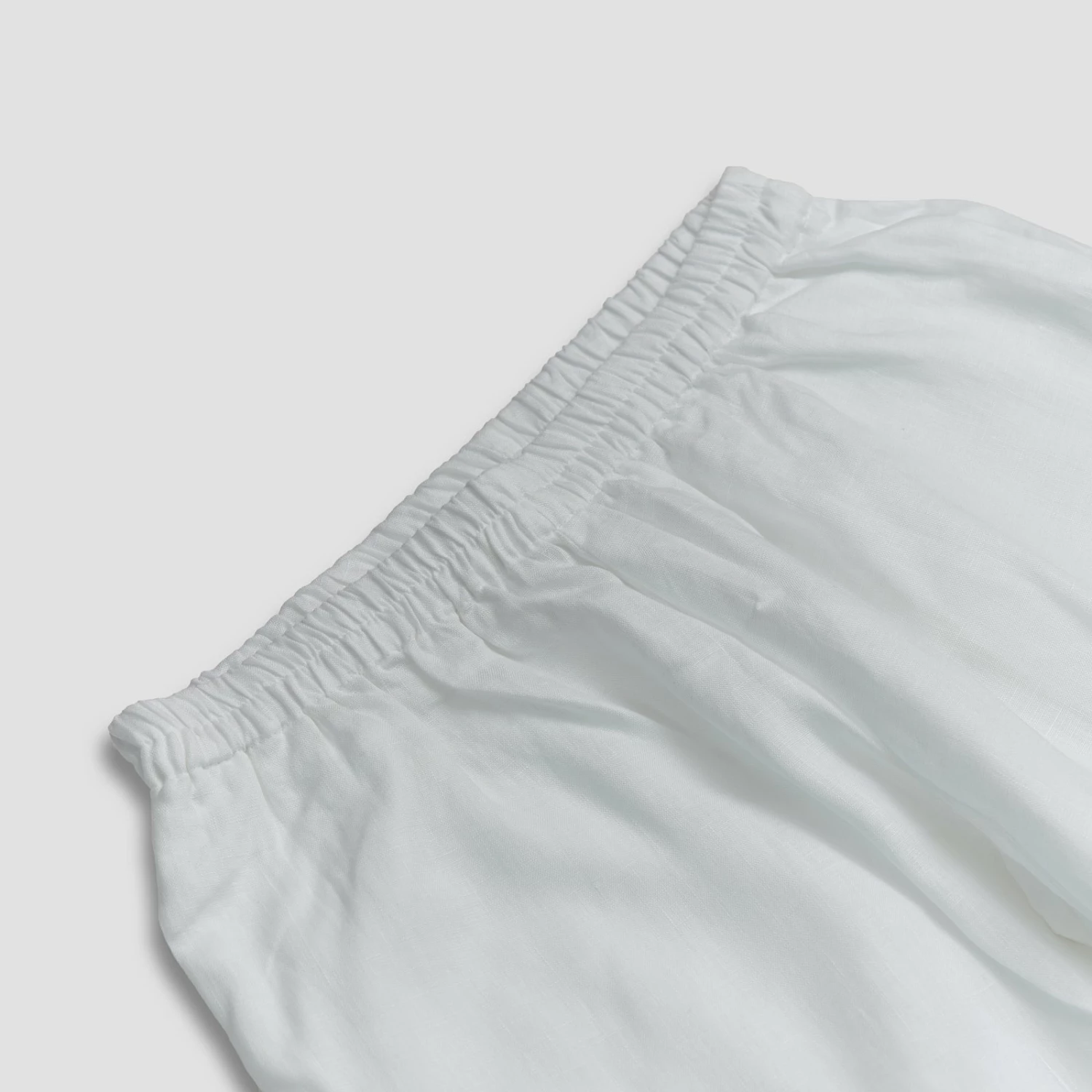 White Linen Pajama Shorts Set 8 White Linen Pajama Shorts Set - Image 6