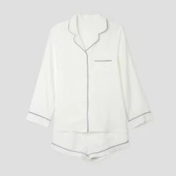 White Linen Pajama Shorts Set 14 White Linen Pajama Shorts Set -Bed Linings Sales Shop Linen Pajama Shorts Set Piglet In Bed 1
