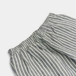 Midnight Stripe Linen Pajama Pants -Bed Linings Sales Shop Linen Pajama Trouser Midnight Stripe Piglet in Bed i