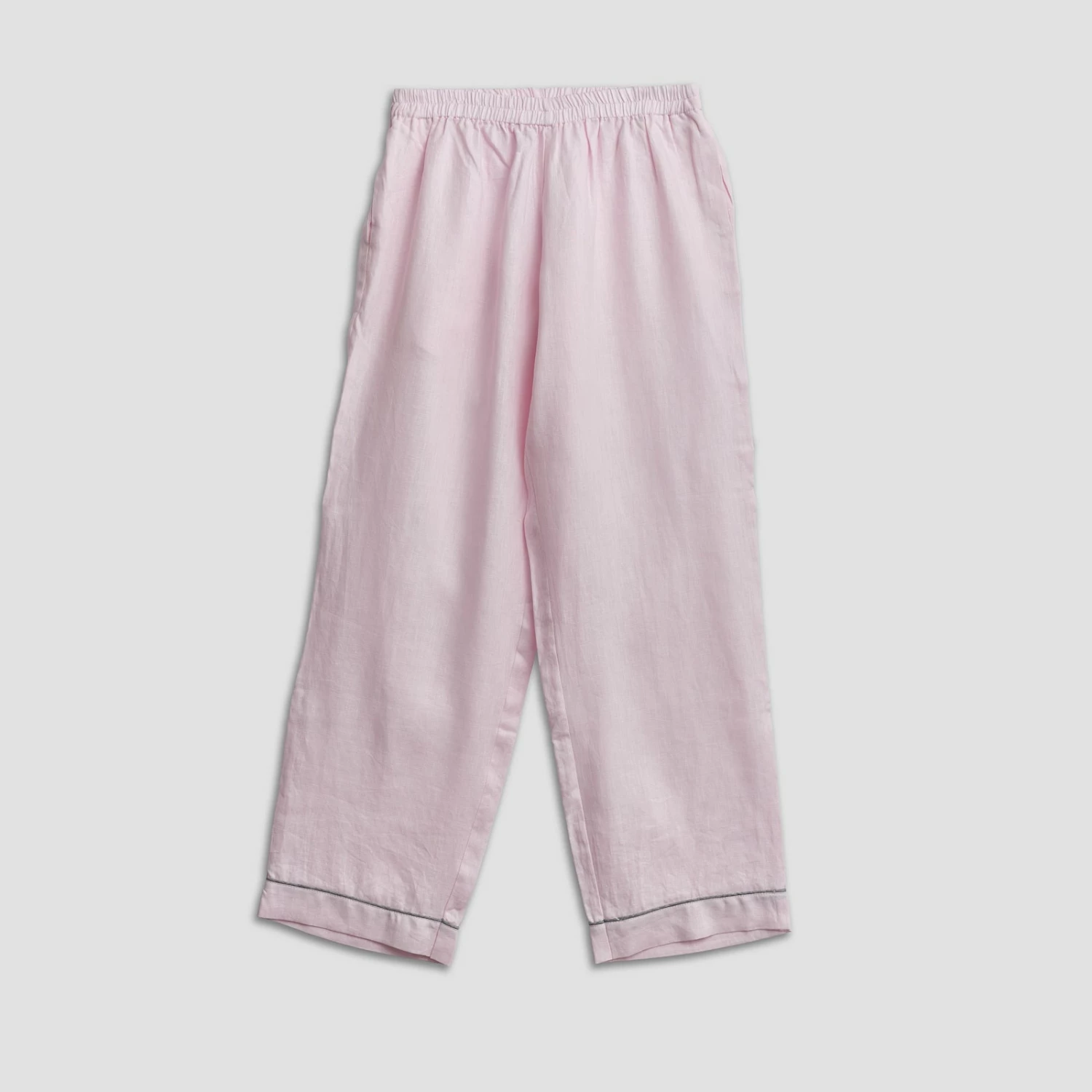 Blush Pink Linen Pajama Pants 5 Blush Pink Linen Pajama Pants - Image 3
