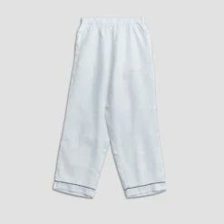 Men's White Linen Pajama Pants -Bed Linings Sales Shop Linen Pajamas Trouser White Piglet in Bed 1