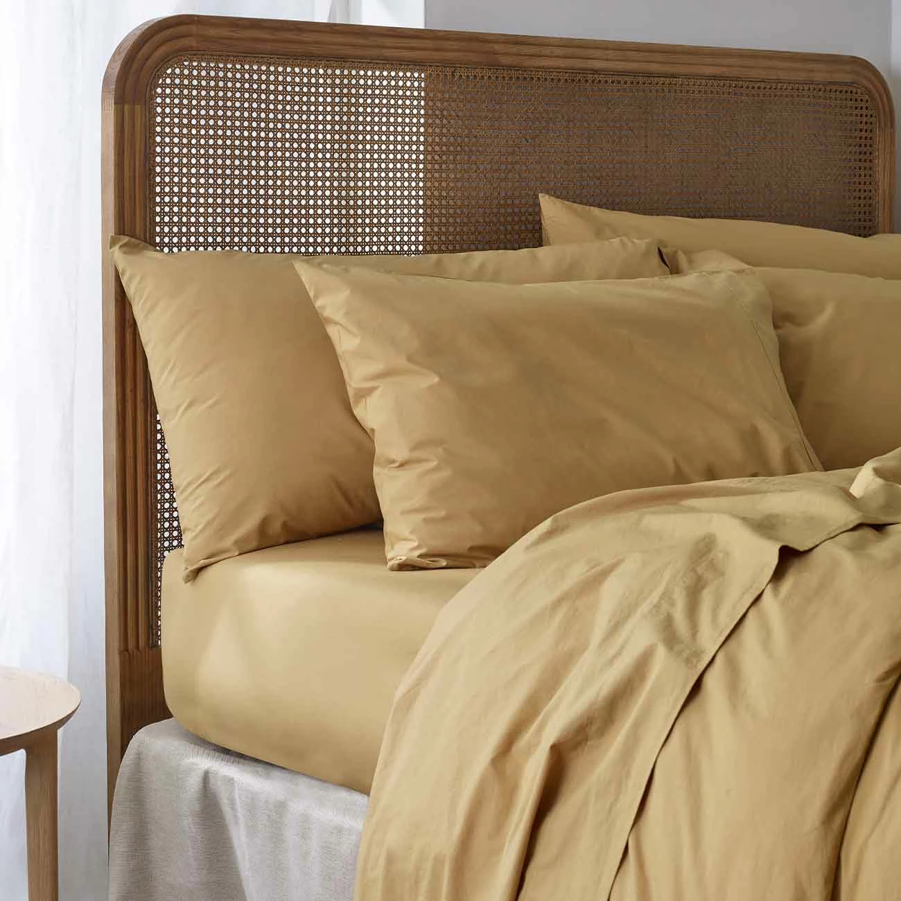 Butterscotch Washed Cotton Percale Pillowcase (Pair) 3 Butterscotch Washed Cotton Percale Pillowcase (Pair)