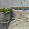 Cae Au Lait Check Stripe Linen Pillowcases (Pair) -Bed Linings Sales Shop Piglet In Bed Linen Bedding Apple Checking Stripe 1300x1300 Web 2