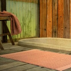 Creme Caramel Basketweave Cotton Bath Mat 13 Creme Caramel Basketweave Cotton Bath Mat -Bed Linings Sales Shop Piglet in Bed Bathroom Collection Basketweave Cotton Bath Mat Creme Caramel 2