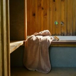 Mushroom Organic Cotton Bath Sheet -Bed Linings Sales Shop Piglet in Bed Bathroom Collection Organic Cotton Bath Sheet Mushroom 1