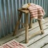 Sand Shell Stripe Cotton Hand Towel -Bed Linings Sales Shop Piglet in Bed Bathroom Collection Pembroke Stripe Cotton Hand Towel Sand Shell 1