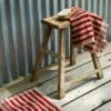Sandstone Red Stripe Cotton Hand Towel -Bed Linings Sales Shop Piglet in Bed Bathroom Collection Pembroke Stripe Cotton Hand Towel Sandstone Red 1