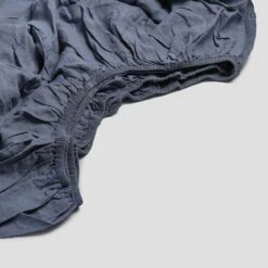 Blueberry Linen Sheet Set -Bed Linings Sales Shop Piglet in Bed Fitted Sheet Blueberry 1300x1300 1