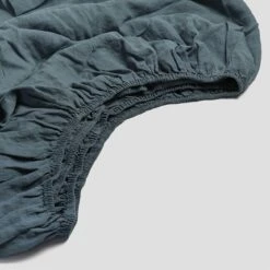 Deep Teal Linen Fitted Sheet