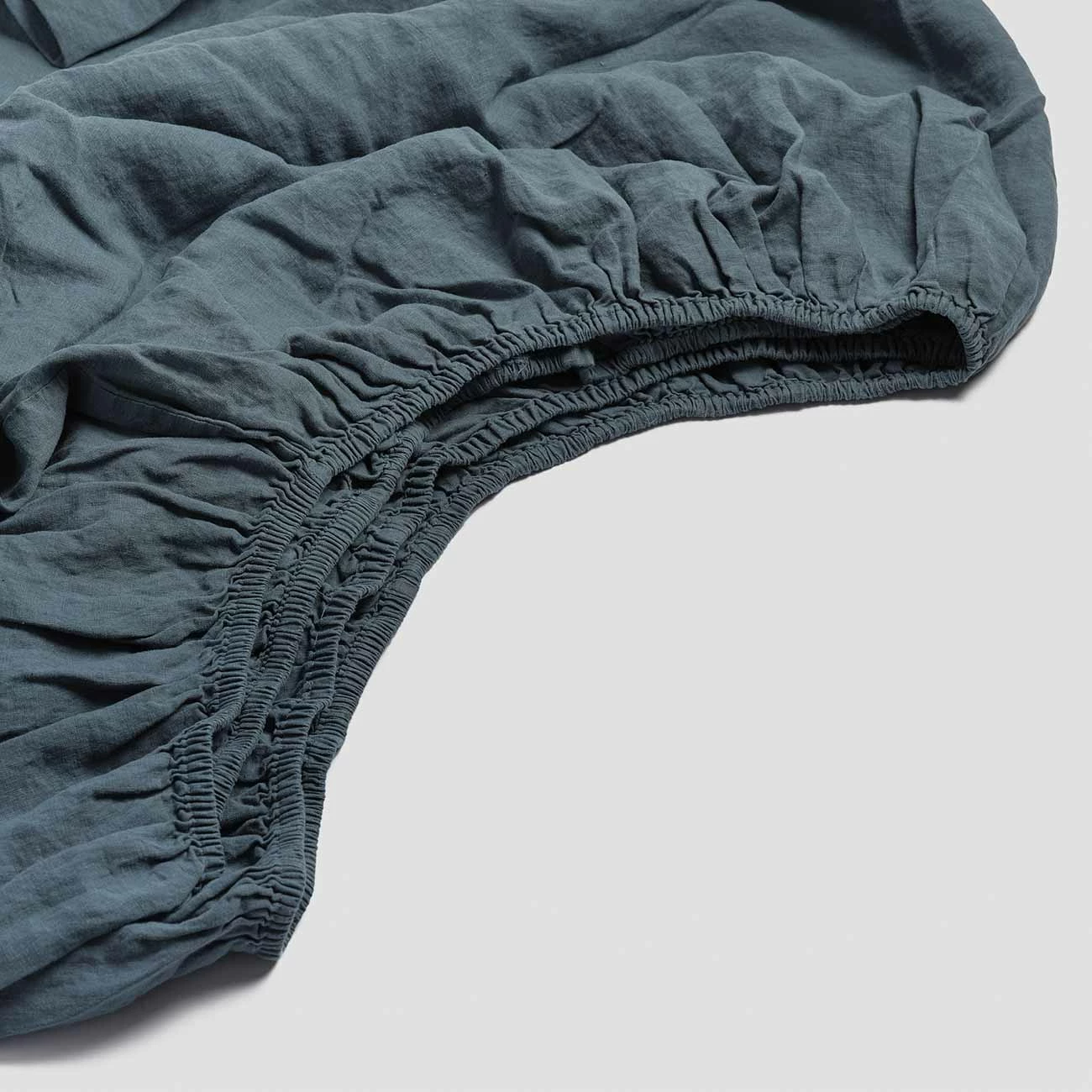 Deep Teal Linen Sheet Set 7 Deep Teal Linen Sheet Set - Image 5