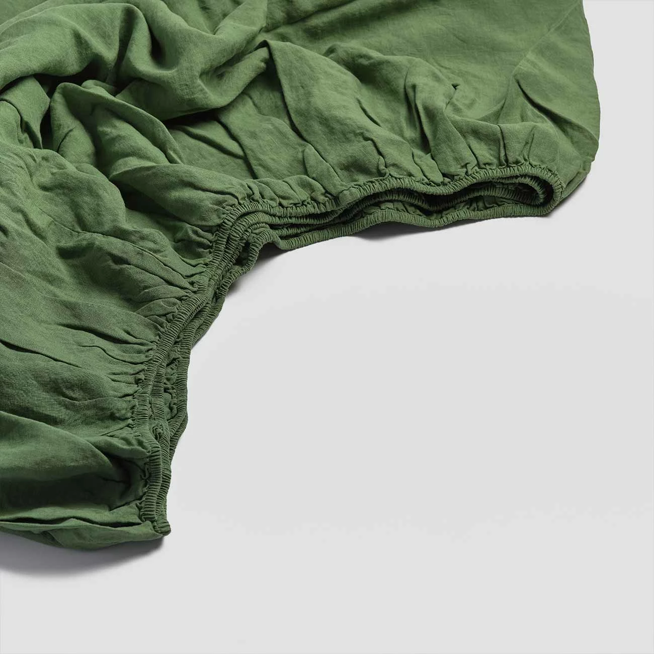 Forest Green Linen Sheet Set 6 Forest Green Linen Sheet Set - Image 4