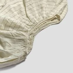 Luna Stripe Linen Fitted Sheet