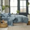 Dusk Blue Linen Duvet Cover 2 Dusk Blue Linen Duvet Cover -Bed Linings Sales Shop Piglet in Bed Linen Bedding Dusk Blue Lifestyle 1.1