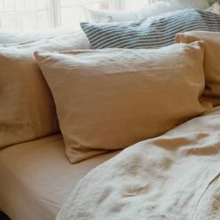 Sandstone Fitted Sheet -Bed Linings Sales Shop Piglet in Bed Linen Bedding Sandstone Lifestyle 5