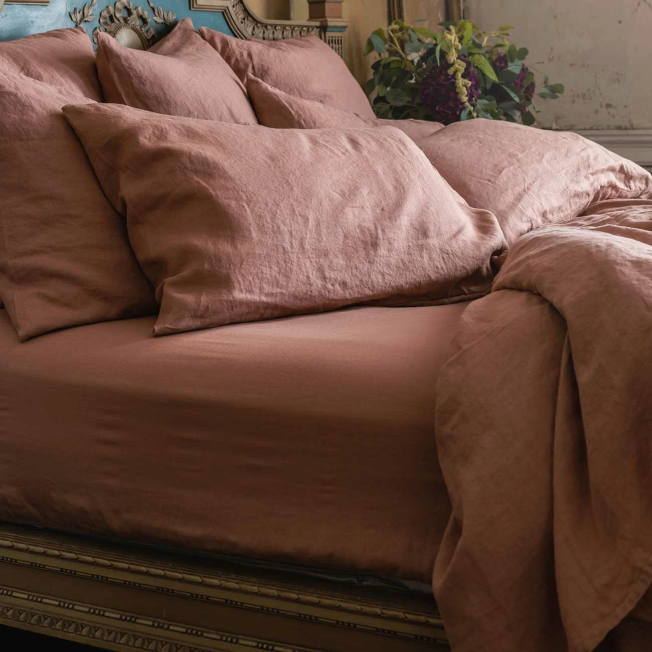 Warm Clay Linen Fitted Sheet 6 Warm Clay Linen Fitted Sheet - Image 4