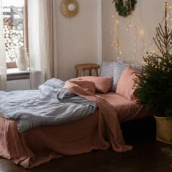 Warm Clay Linen Bedtime Bundle -Bed Linings Sales Shop Piglet in Bed Linen Bedding Warm Clay and Midnight Stripe 1 6b3a896a 66cc 47d2 99b5 7552206f24eb