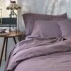 Elderberry Linen Duvet Cover -Bed Linings Sales Shop Piglet in Bed Linen Duvet Cover Elderberry Lifestyle 1
