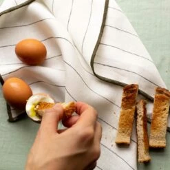 Luna Stripe Linen Napkin Set Of 4