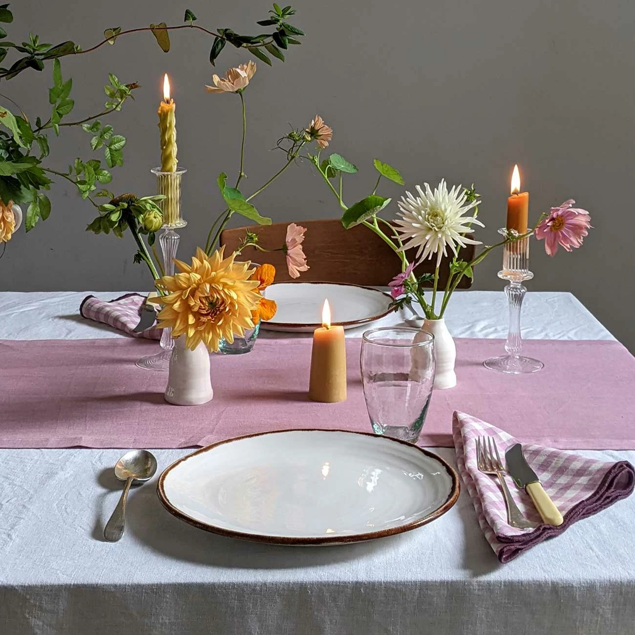 Orchid Gingham Linen Napkin Set Of 4 7 Orchid Gingham Linen Napkin Set Of 4 - Image 5