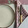 Orchid Gingham Linen Napkin Set Of 4 1 Orchid Gingham Linen Napkin Set Of 4 -Bed Linings Sales Shop Piglet in Bed Linen Napkin Set Orchid Gingham Lifestyle 4 1