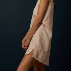 Blush Pink Nightgown -Bed Linings Sales Shop Piglet in Bed Linen Night Dress Blush Pink 4