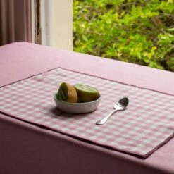 Orchid Gingham Linen Placemat Set Of 4