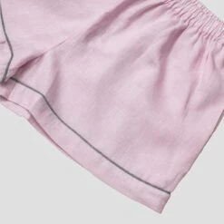 Blush Pink Linen Pajama Shorts Set -Bed Linings Sales Shop Piglet in Bed Linen Pyjama Shorts Blush Pink 1300x1300 2 f77df469 eefa 42a5 a71e c7197f2c34ac 1