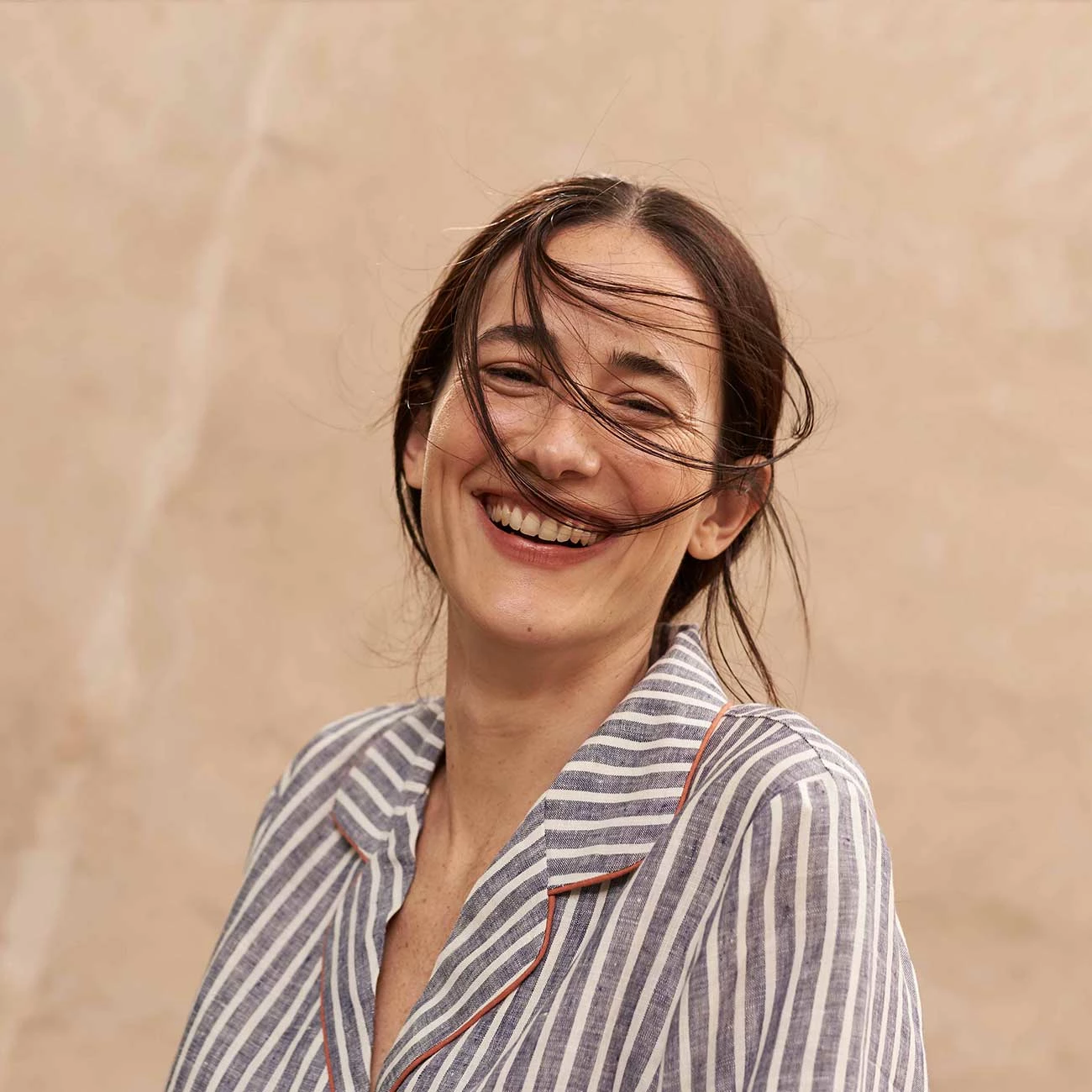 Midnight Stripe Pajama Shirt (Top Only) 4 Midnight Stripe Pajama Shirt (Top Only) - Image 2