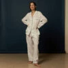 White Linen Pajama Set 2 White Linen Pajama Set -Bed Linings Sales Shop Piglet in Bed Linen Pyjama Trouser Set White 1