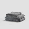 Midnight Stripe Linen Sheet Set -Bed Linings Sales Shop Piglet in Bed Linen Sheet Set Midnight Stripe 1300x1300 2