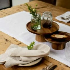 White Linen Table Runner 11 White Linen Table Runner -Bed Linings Sales Shop Piglet in Bed Linen Table Runner White 14