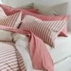 Desert Sand Seersucker Stripe Cotton Pillowcases (Pair) -Bed Linings Sales Shop Piglet in Bed Seersucker Stripe Bedding Desert Sand 3 1