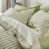 Pear Seersucker Stripe Cotton Pillowcases (Pair) -Bed Linings Sales Shop Piglet in Bed Seersucker Stripe Bedding Pear 3 1