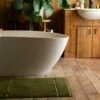 Botanical Green Bath Mat -Bed Linings Sales Shop Piglet in Bed Terry Cotton Bath Mat Botanic Green Lifestyle 1