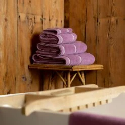 Orchid Bath Sheet 13 Orchid Bath Sheet -Bed Linings Sales Shop Piglet in Bed Terry Cotton Bath Sheet Orchid Lifestyle 1