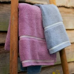 Orchid Bath Sheet 12 Orchid Bath Sheet -Bed Linings Sales Shop Piglet in Bed Terry Cotton Bath Sheet Orchid Lifestyle 2