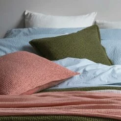 Pink Clay Waffle Cotton Cushion Cover -Bed Linings Sales Shop Piglet in Bed Waffle Cotton Cushion Cover Pink Clay Lifestyle 1 6adbf33d 812b 448a 9bad 2515d9cd17ba